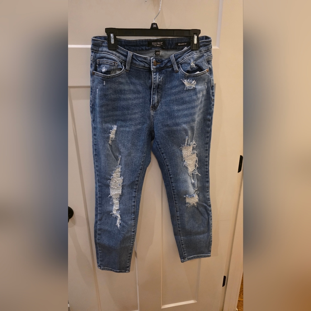 Judy Blye Distressed Blue Jeans